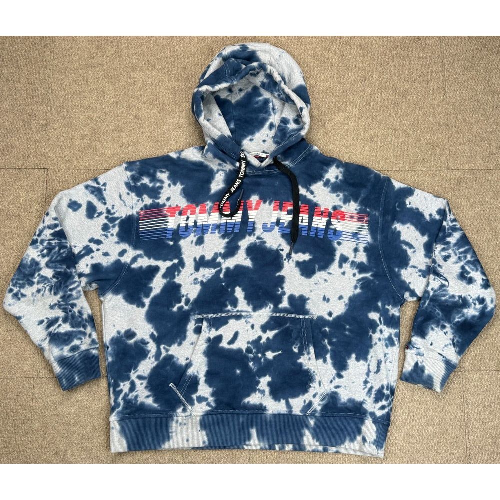 Tommy Hilfiger Jeans Oversized Fit Men's Tie Dye Long Sleeve Hoodie Size S